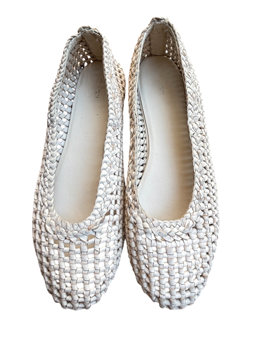 St. Agni Tofu Leather Woven Basket Macrame Ballet Flats Shoes 39 (US 8) - Picture 9 of 12